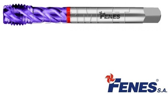 HSS Gwintownik maszynowy do gwintu metrycznego drobnozwojnego, nieprzelotowy (Rm 1400), DIN-374 E TiCN - M12 x 1,5