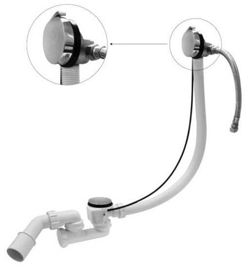 McAlpine Syfon wannowy HCN3100CB 15MM
