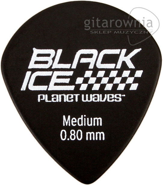 Planet Waves BLACK ICE kostka gitarowa czarna 3DBK410 .80mm Medium Gauge