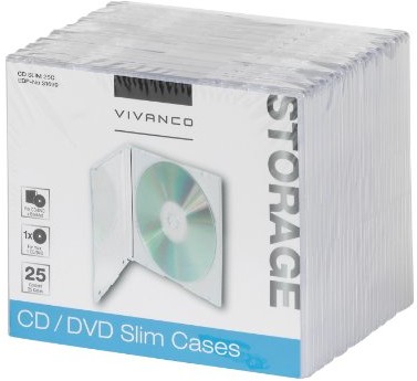 Vivanco CD/DVD Slim Case, przezroczysty 4008928316995