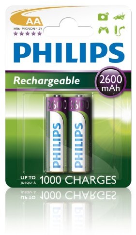 Philips Multi Life akumulator NiMH AA Mignon 2600 mAh 2er Pack R6B2A260/10
