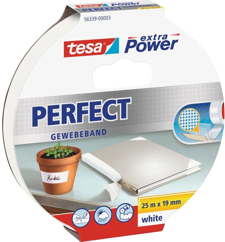 TESA Taśma materiałowa Extra Power DxS) 25 m x 19 mm 56339-03-01 1 Rolka(ek)