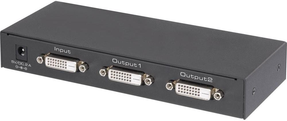 Renkforce Splitter DVI 1429817 obsługa ultra HD 3840 x 2160 px Ilość wejść 1 x Ilość wyjść 2 x