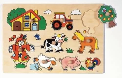 Goki Puzzle Farma VI, drewniane 57995