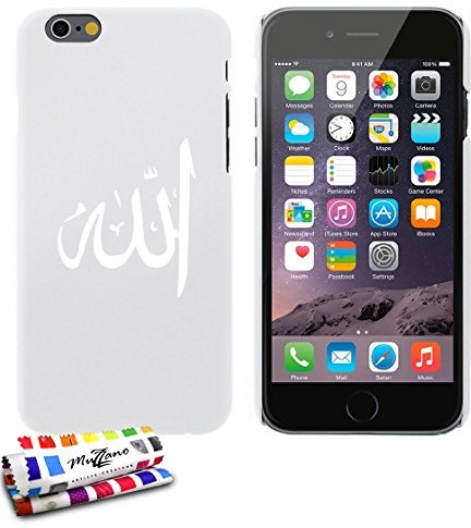APPLE Ultrapłaski Lache miękkie etui ochronne iPhone 6 4.7 pouces [Allah] [biały] firmy muzzano + do ekranów dotykowych i ściereczka z mikrofazy muzzano gratis Das ultimative, eleganckie i t