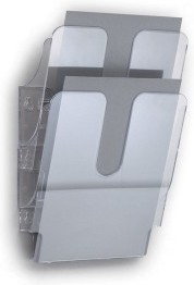 Durable FLEXIPLUS A4 2 pionowe pojemniki na dokumenty, przezroczyste