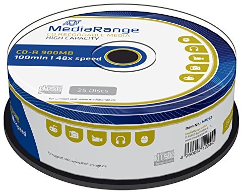 MediaRange MR222 nagrywania i nośników pamięci CD-R 48 X 900 MB/100min cake25 4260057122445