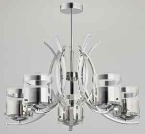 Alfa Lampa wisząca zwis żyrandol Indira 5x40W E14 chrom 23115