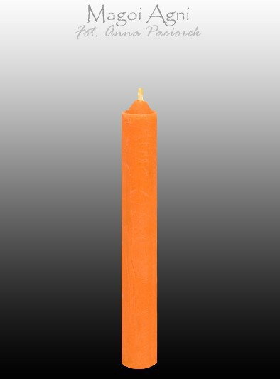 Magoi Agni Pomarańczowa świeca z wosku 9x1,2cm drim09