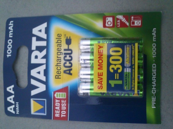 Varta CONTENT BATERIE ACCU R3 1000mAh R2U/4