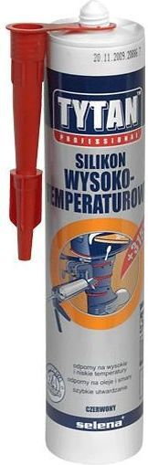 Selena TYTAN Silikon wysokotemperaturowy czerwony 310ml