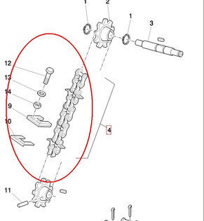CNH ŁAŃCUCH ŁOPATKOWY ZIARNOWY 84015232
