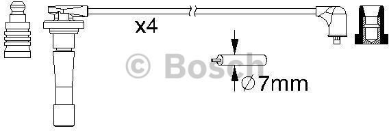 Bosch Zestaw przewodów zapłonowych 0 986 357 150