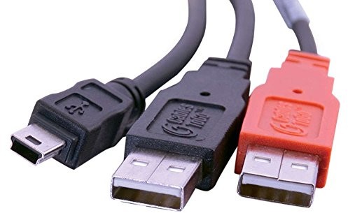CABLESTOGO Przewód Cables To Go 81577 Y (wtyczka mini-USB 2.0, typ-B-na 2 X wtyczka typu A, 2 m) 81577