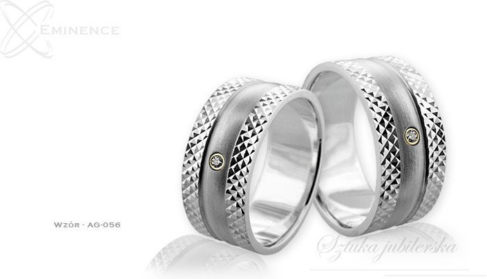 Eminence Obrączki srebrne - wzór Ag-056