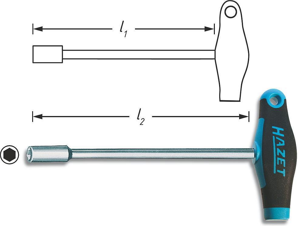 Hazet wkrętak nasadkowy 428-10 10 mm stal chromowo-wanadowa uchwyt wielokomponen