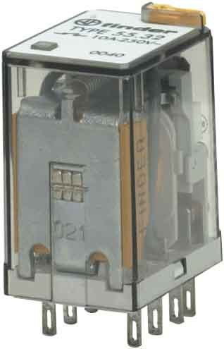 Finder Przekaźnik 2CO 10A 24V DC, LED 55-32-9-024-0070