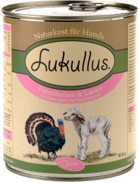 Lukullus Junior, serca indycze z jagnięciną - 6 x 400 g
