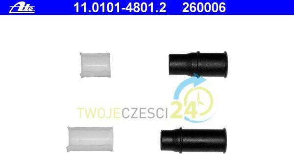 ATE Zestaw tulei prowadzących, zacisk hamulca 11.0101-4801.2