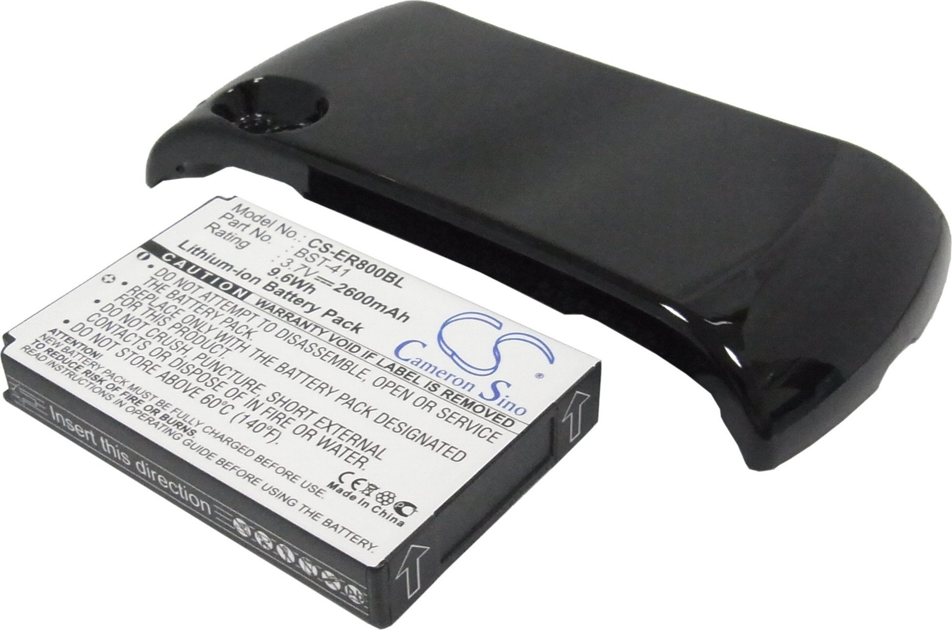 Cameron Sino Sony Ericsson Xperia Play / BST-41 2400mAh 9.62Wh Li-Ion 3.7V powiększony czarny (CS-ER800BL)