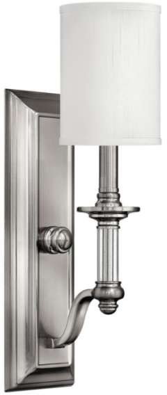 Elstead Lighting Kinkiet LAMPA ścienna HK/SUSSEX1 HINKLEY metalowa OPRAWA abażurowa nikie