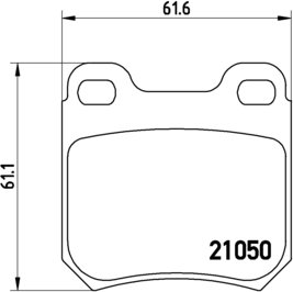 BREMBO Zestaw klocków hamulcowych, hamulce tarczowe P 59 014