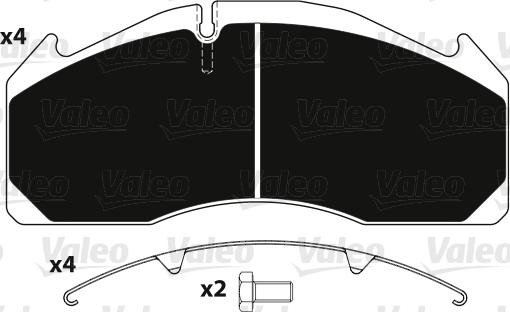 VALEO klocki hamulcowe optipack 882221 882221