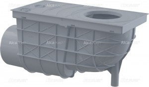 Alcaplast ALCA PLAST Wpust deszczowy uniwersalny 300 x 155/110 boczny, szary AGV (AGV3S)