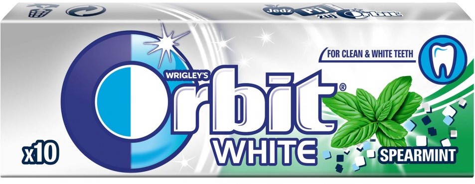 Orbit White Spearmint Guma do żucia bez cukru 14 g (10 drażetek)