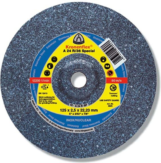 Klingspor TARCZA FLEX 42 125x2,5x22,2 A 24 R/36 SPECIAL 2825