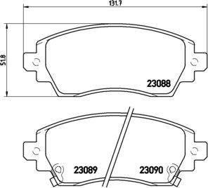 BREMBO Zestaw klocków hamulcowych, hamulce tarczowe P 83 042