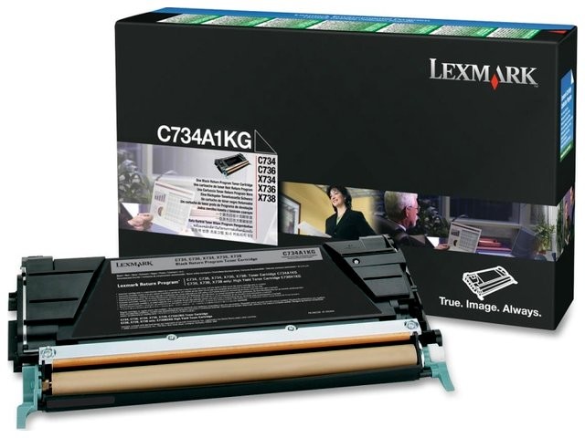 Lexmark Wyprzedaż Oryginał Kaseta z tonerem do C-734/736 | zwrotny | 8 000 str | czarny black C734A1KG_wyp