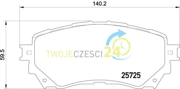 TEXTAR Zestaw klocków hamulcowych, hamulce tarczowe 2572501 (2572501) (PAGID: T2