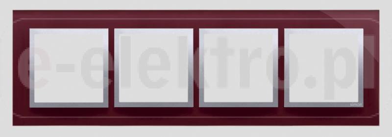 Kontakt Simon SIMON S.A. Ramka 4 Nature-Szkło, KUSZĄCA ŚLIWKA, IP20/IP44 DRN4