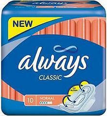 Always Classic Normal 4 krople podpaski 10 sztuk 10szt 4015400259275