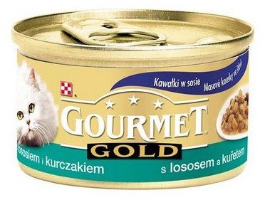 Purina Gourmet Gold Łosoś I Kurczak W Sosie 85G