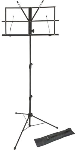 LAWRENCE Opus składany statyw na nuty, w zestawie z torbą do transportowania, czarny LMS02-BK