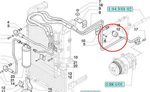 CNH CZUJNIK CIŚNIENIA KLIMATYZACJI NEW HOLLAND 87699591 - 82019426 - 84233818
