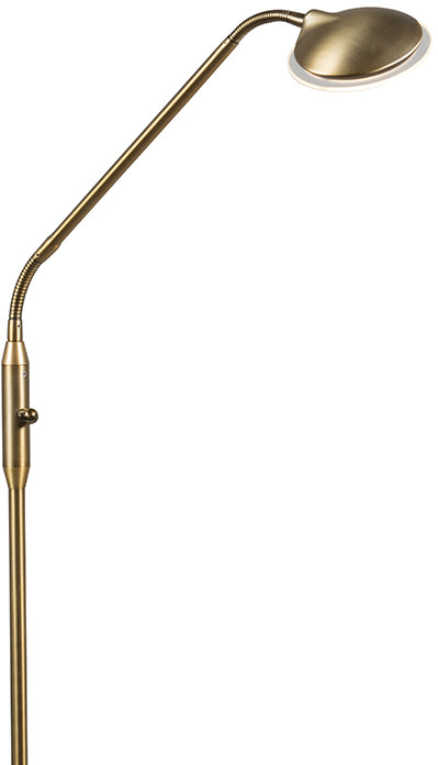 QAZQA Nowoczesna lampa podłogowa brąz z diodami LED - Eva