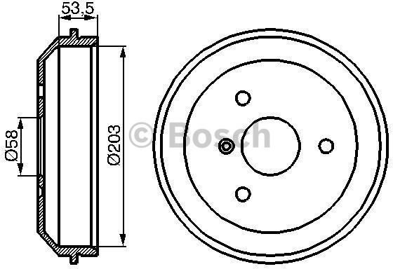 BOSCH Bęben hamulcowy 0 986 477 103