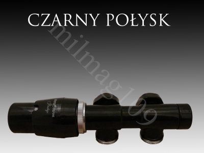 Mera Term Zestaw zaworów grzejnikowych termostatycznych TWINS lewy CZARNY POŁYSK