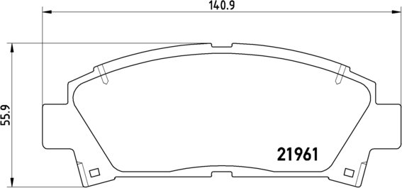 BREMBO Zestaw klocków hamulcowych, hamulce tarczowe P 83 028