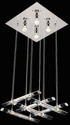 Italux Lampa wisząca zwis Diamond 16x50W,10W GU10+G4 chrom/kryształ MD8103-16B2