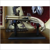 Hiszpania TRZYLUFOWY NIEMIECKI PISTOLET Z GŁOWĄ ORŁA 1775r