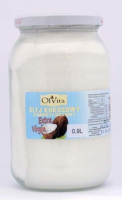 Olvita Olej Kokosowy tłoczony na zimno nieoczyszczony 900ml BD30-5018F