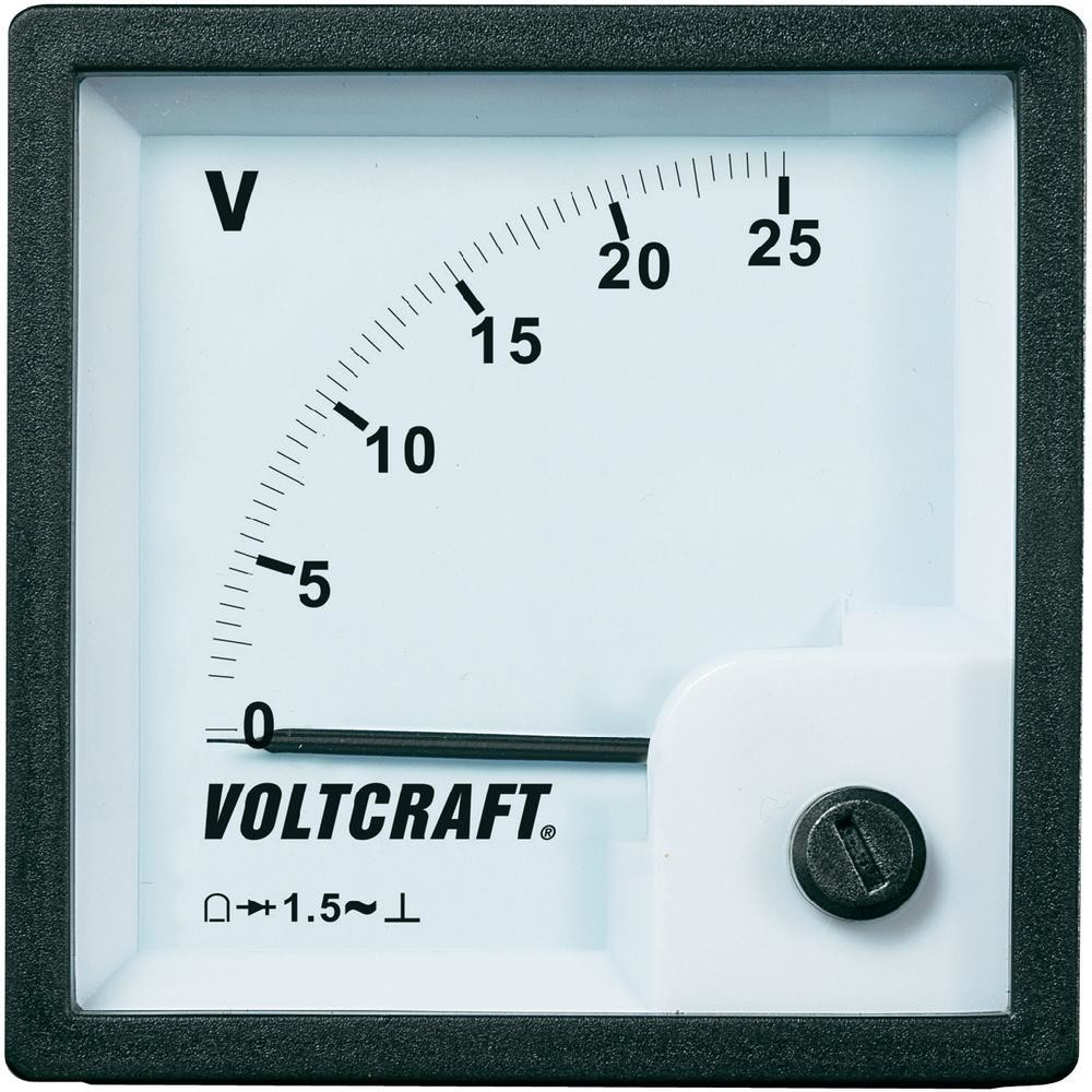 VOLTCRAFT Panelowy wskaźnik analogowy AM-72x72/25V