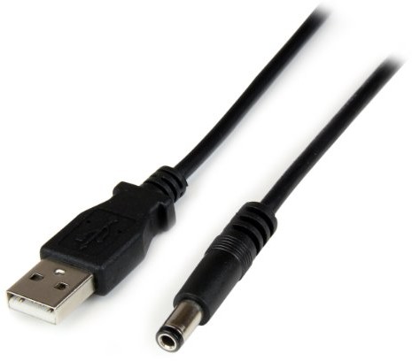 STARTECH.COM StarTech. com USB2TYPEN1 M USB 2.0 na wtyku Typ N kabla  wtyczka USB A DC 5 V 5,5 MM 1 m