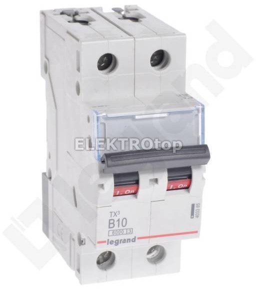 Legrand 403385 WYŁĄCZNIK NADPRĄDOWY S 302 2P B 10A 6000A SERII TX3