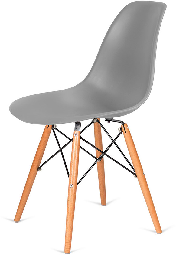 King Home Krzesło 46x54x81cm DSW Wood szare K.130.ME.GREY.30.DSW