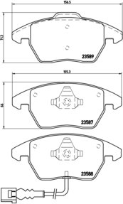 BREMBO Zestaw klocków hamulcowych, hamulce tarczowe P 85 075